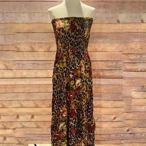 Cheetah and Floral maxi dress